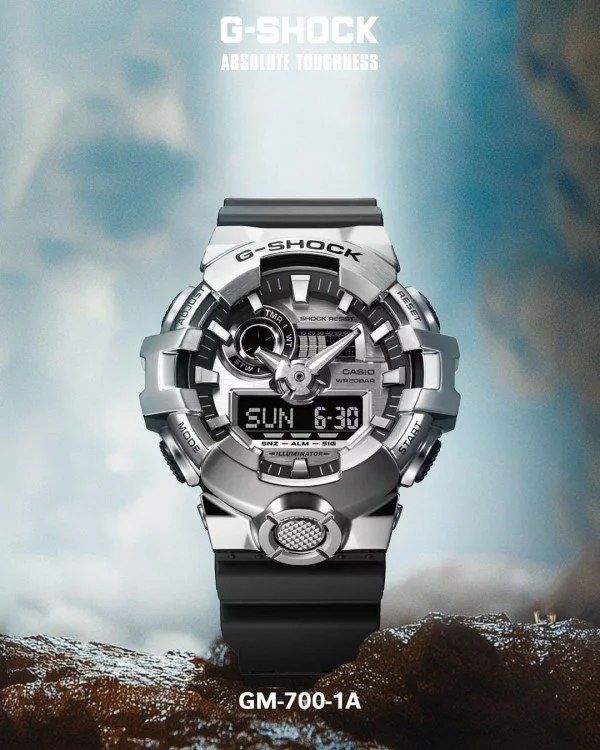 CAIO G SHOCK GM700 SILVER