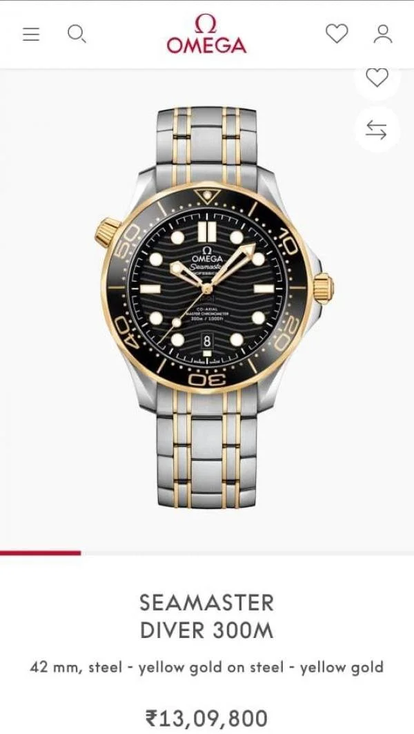 OMEGA SEAMASTER DIVER 300 GOLD SILVER