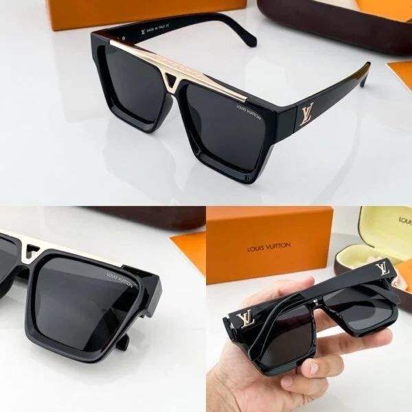 LOUIS VUITTON 1502 GOLD BLACK PREMIUM SUNGLASS - Image 5