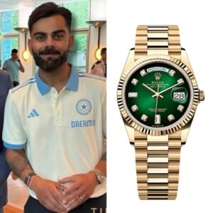 Rolex Oyster Perpetual Day Date Diamond GOLD-Green (Virat Kohli)