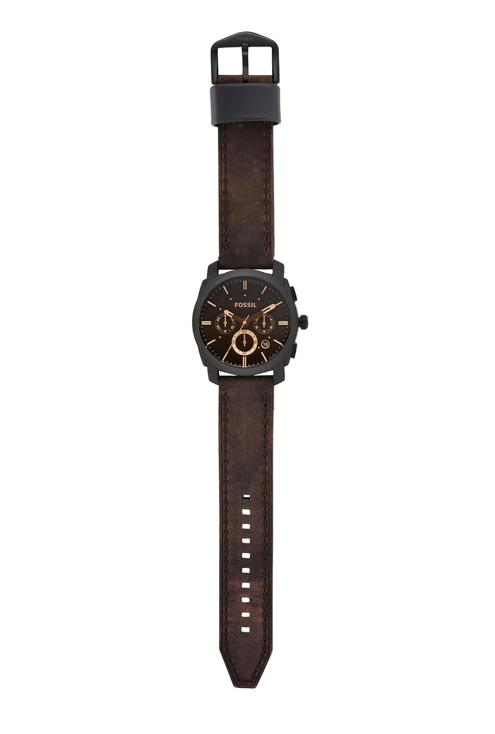 Fossil Machine Chronograph Brown Leather Watch - Image 6