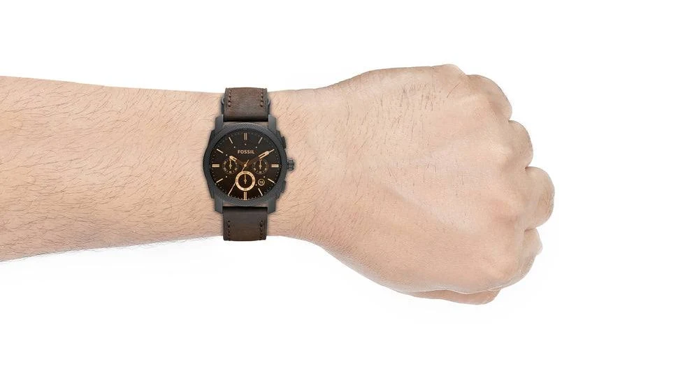 Fossil Machine Chronograph Brown Leather Watch - Image 3