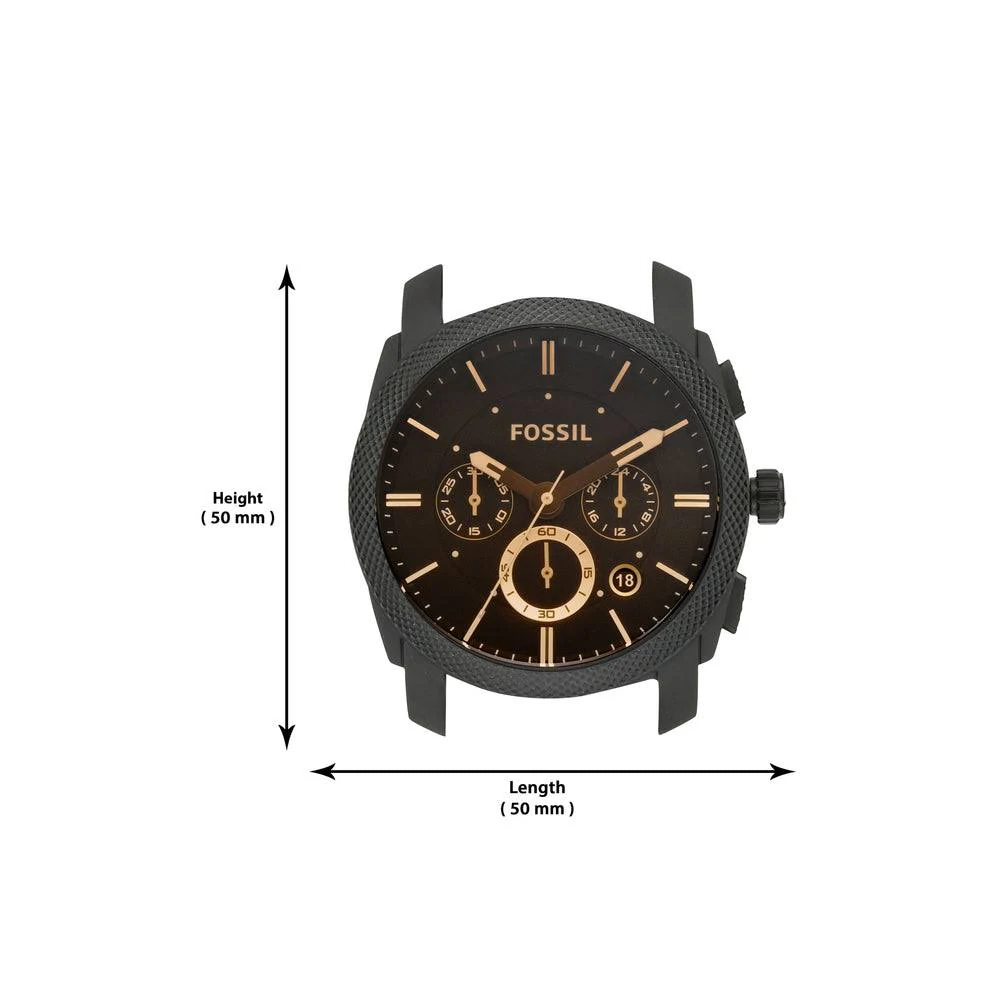 Fossil Machine Chronograph Brown Leather Watch - Image 4